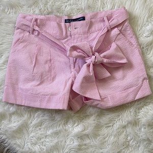 Lauren James seersucker bow shorts